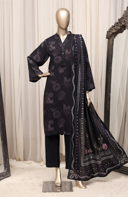 Sadabahar Cream printed linen stitched 3 piece suit - front view