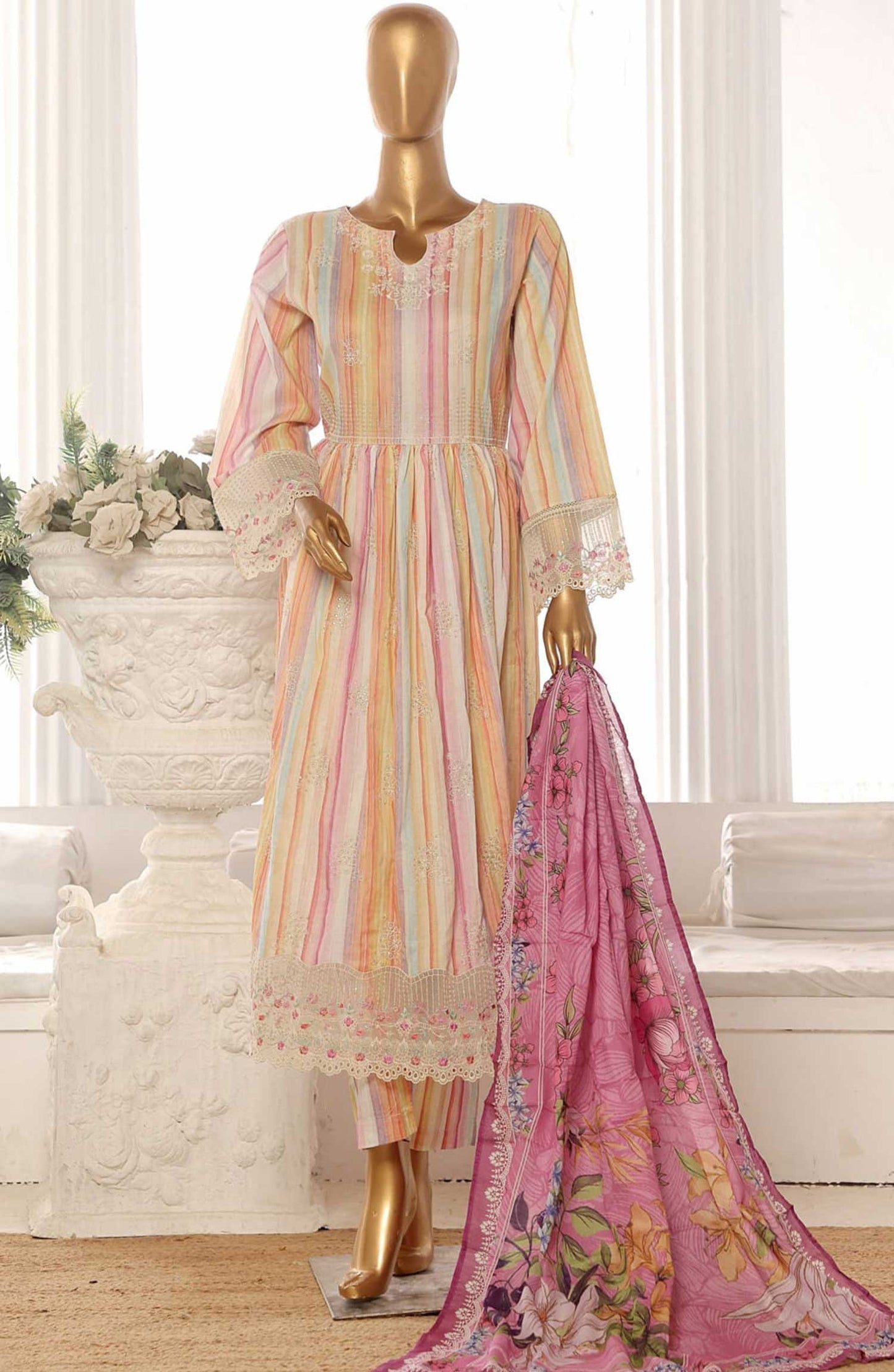 Bin Saeed | Stitch 3 PC Embroidered Lawn Frock Collection