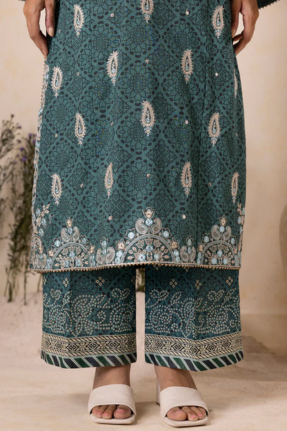 Zellbury | Unstitched 3 Pc Digital Printed Embroidered Khaddar