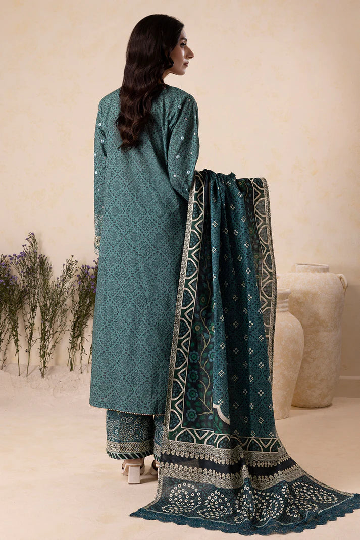 Zellbury | Unstitched 3 Pc Digital Printed Embroidered Khaddar